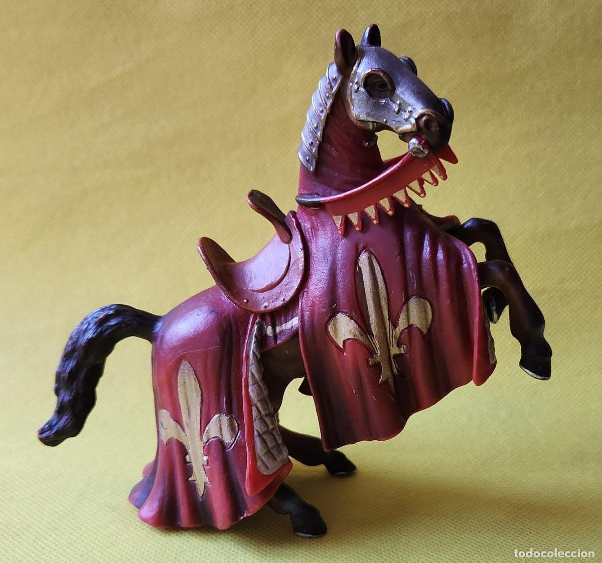 Juguetes antiguos: CABALLO MEDIEVAL - figura SCHLEICH soldadito