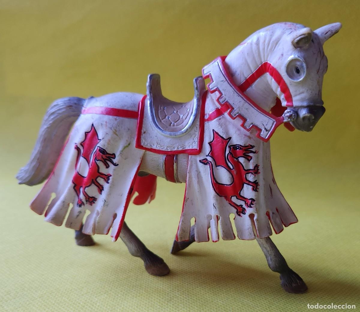 Juguetes antiguos: CABALLO MEDIEVAL - figura SCHLEICH soldadito