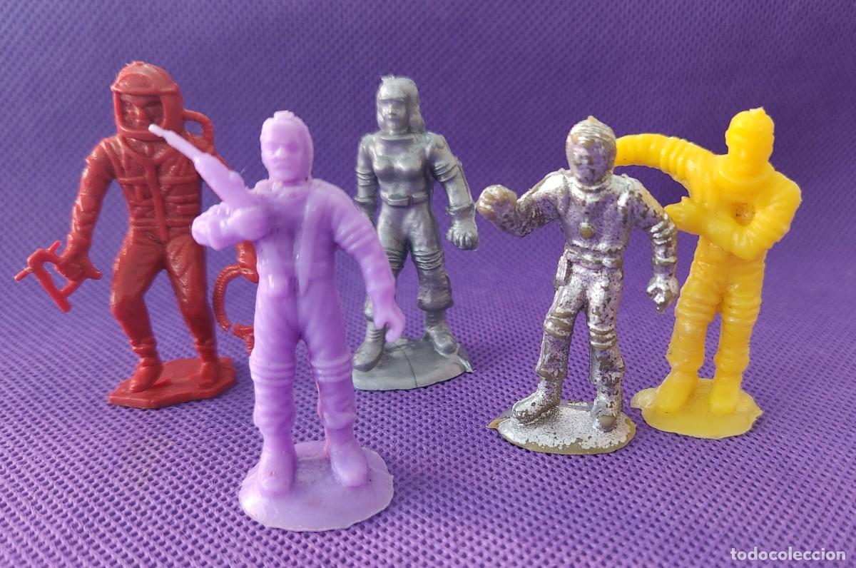 Juguetes antiguos: TOM CORBETT lote de soldaditos Espaciales variante de MARX TOYS