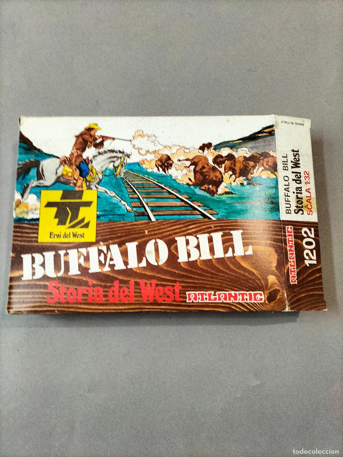 Juguetes antiguos: 1/32 ATLANTIC anos 70 Ref. 1202 con Caja - BUFFALO BILL - Reamsa Airfix Jecsan. Envio Incluido.