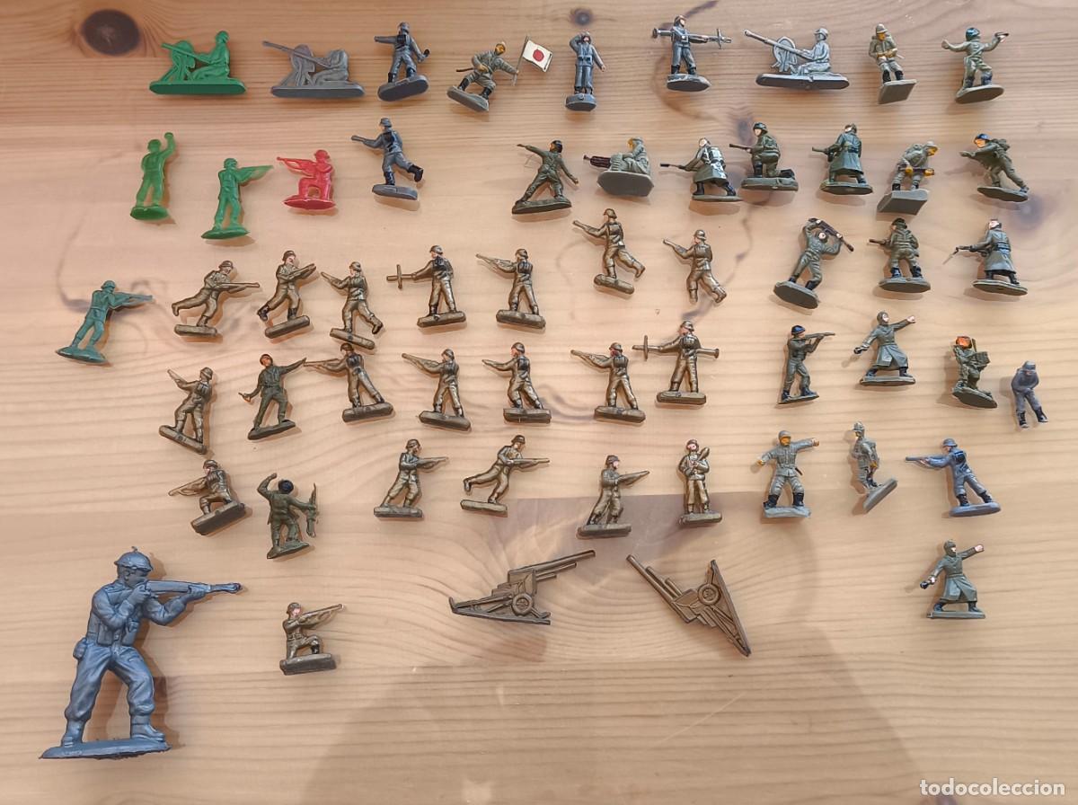 Juguetes antiguos: LOTE MIKRO MINIATURAS FIGURAS INFANTERIA EKO AIRFIX SOLDADOS DE PLASTICO