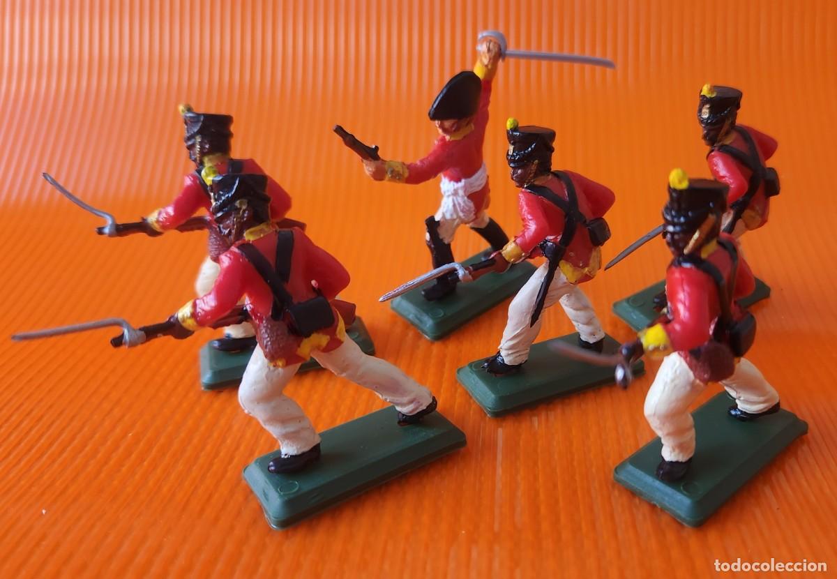 Juguetes antiguos: 8vo EJERCITO ARGENTINO Siglo XIX soldados Afroamericanos pl&aacute;stico DSG variante Argentina Britains