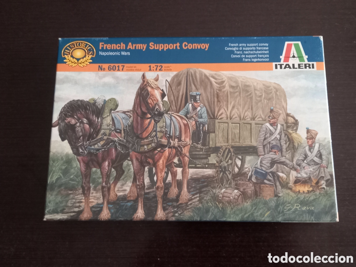 Juguetes antiguos: Figuras italeri carro franc&eacute;s suministros 1:72