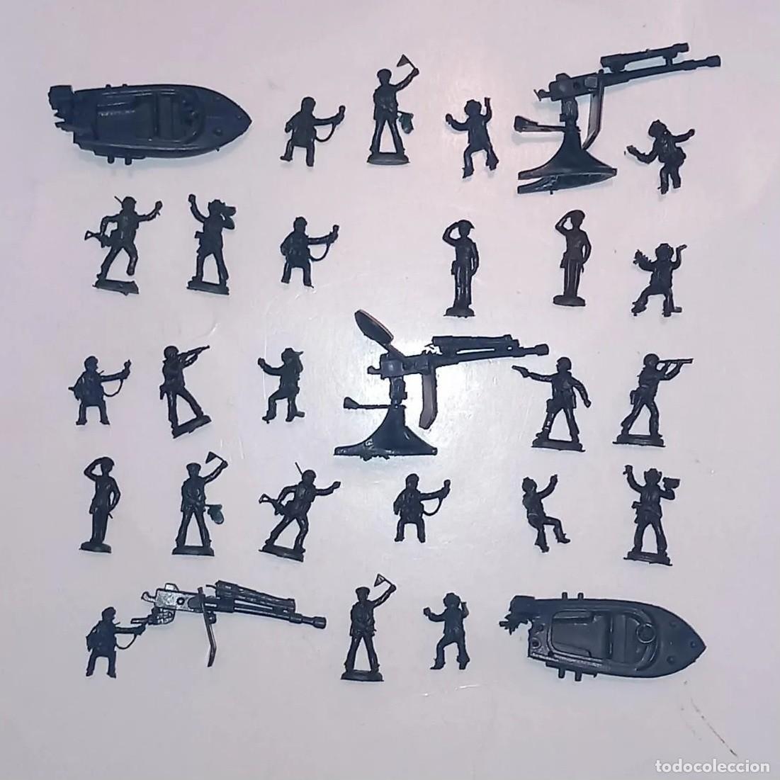Juguetes antiguos: ATLANTIC H0 HO 1/72 24 SOLDADOS ARMADA MARINA LANCHA ANTIA&Eacute;REA REF 109 108 NAVY SEAMEN A&Ntilde;OS 70 RTOY