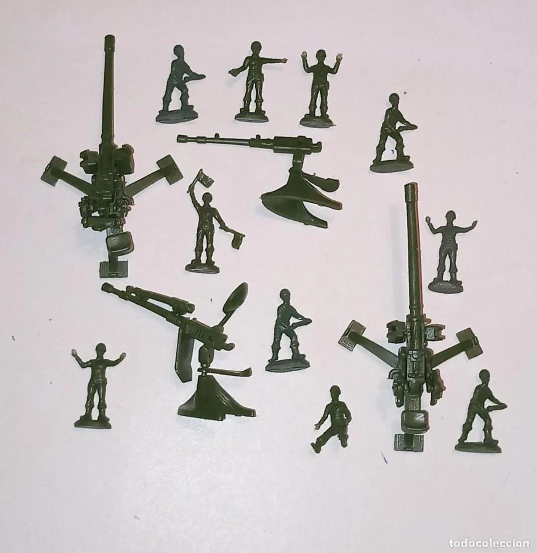 Juguetes antiguos: ATLANTIC H0 HO 1/72 10 SOLDADOS ARTILLER&Iacute;A PESADA MISIL ANTIA&Eacute;REA REF 107 HEAVY ARTILLERY RTOY