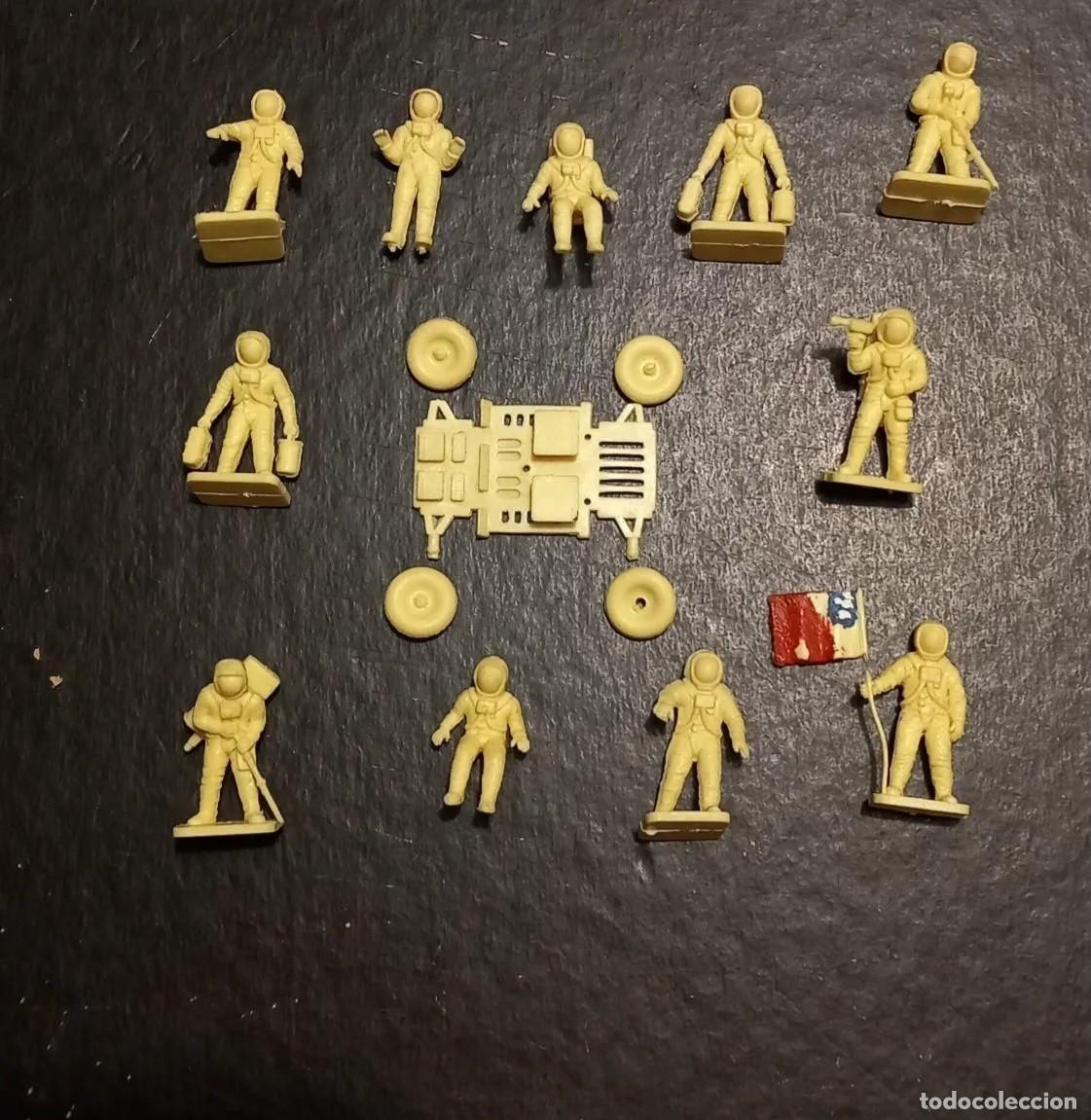 Juguetes antiguos: AIRFIX 1/72 ASTRONAUTAS 11 FIGURAS Y VEHICULO PIEZAS DE LA REF 01741 ASTRONAUTS A&Ntilde;OS 70 RTOY
