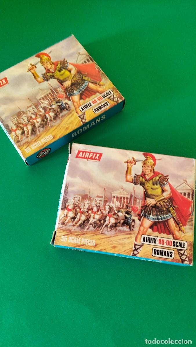 Juguetes antiguos: AIRFIX dos cajas - Escala 1/72 HO - GUERREROS ROMANOS con BIGA - Esci Roco Atlantic. Gastos de e