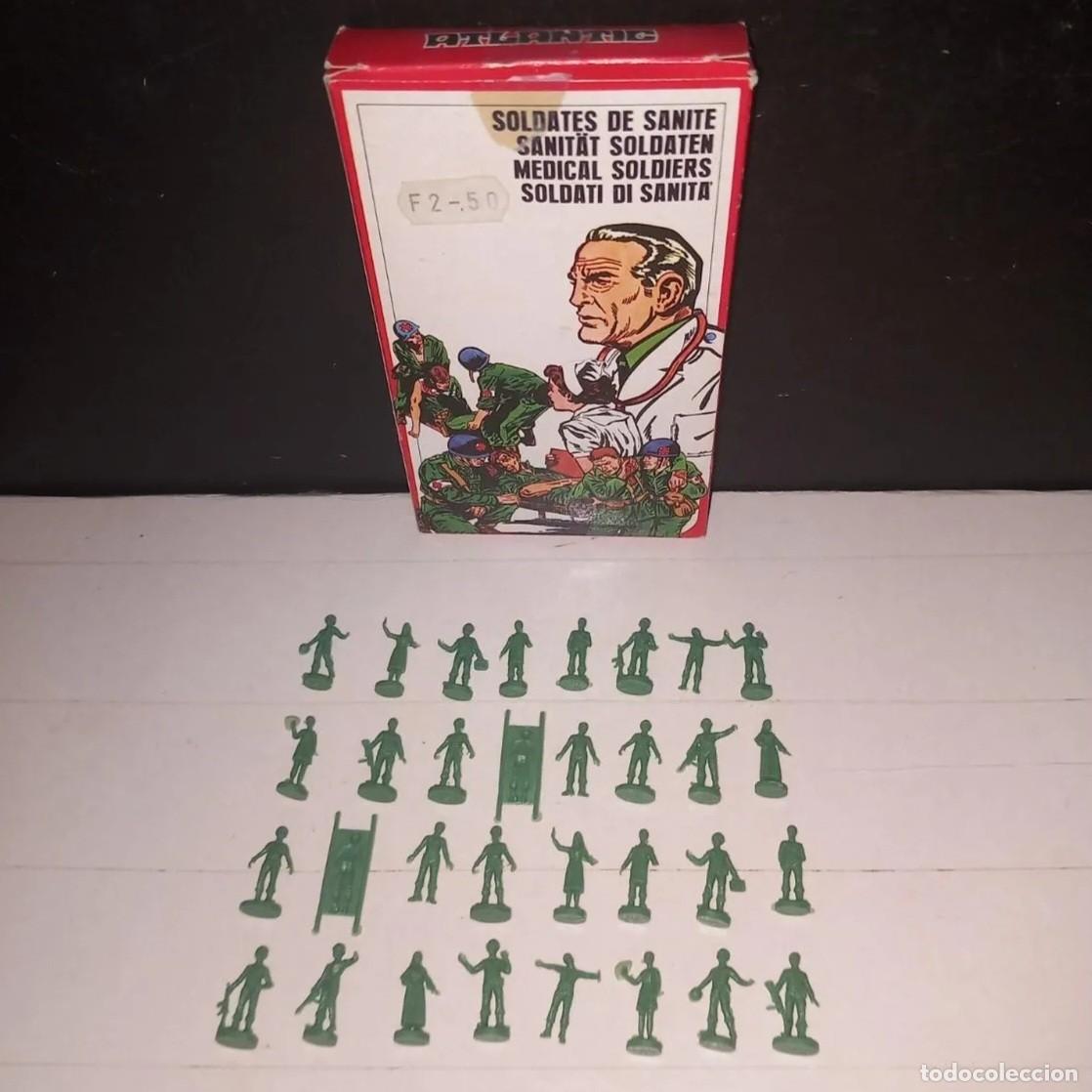 Juguetes antiguos: ATLANTIC H0 HO 1/72 30 FIGURAS PERSONAL DE M&Eacute;DICO SOLDADO CAJA REF 112 MEDICAL PERSONNEL 70'S RTOY