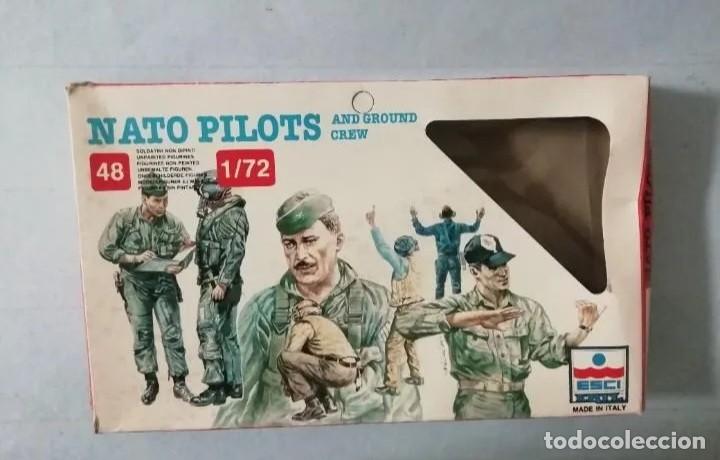 Juguetes antiguos: ESCI CAJA VAC&Iacute;A SOLDADOS 1/72 PILOTOS AVI&Oacute;N PERSONAL TIERRA DE OTAN 243 NATO PILOTS GROUND CREW RTOY