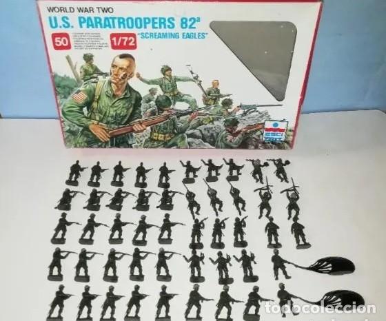 Juguetes antiguos: CAJA ESCI 1/72 48 SOLDADOS PARACAIDISTAS AMERICANOS 2&ordf; GUERRA MUNDIAL 209 US U.S. PARATROOPERS RTOY
