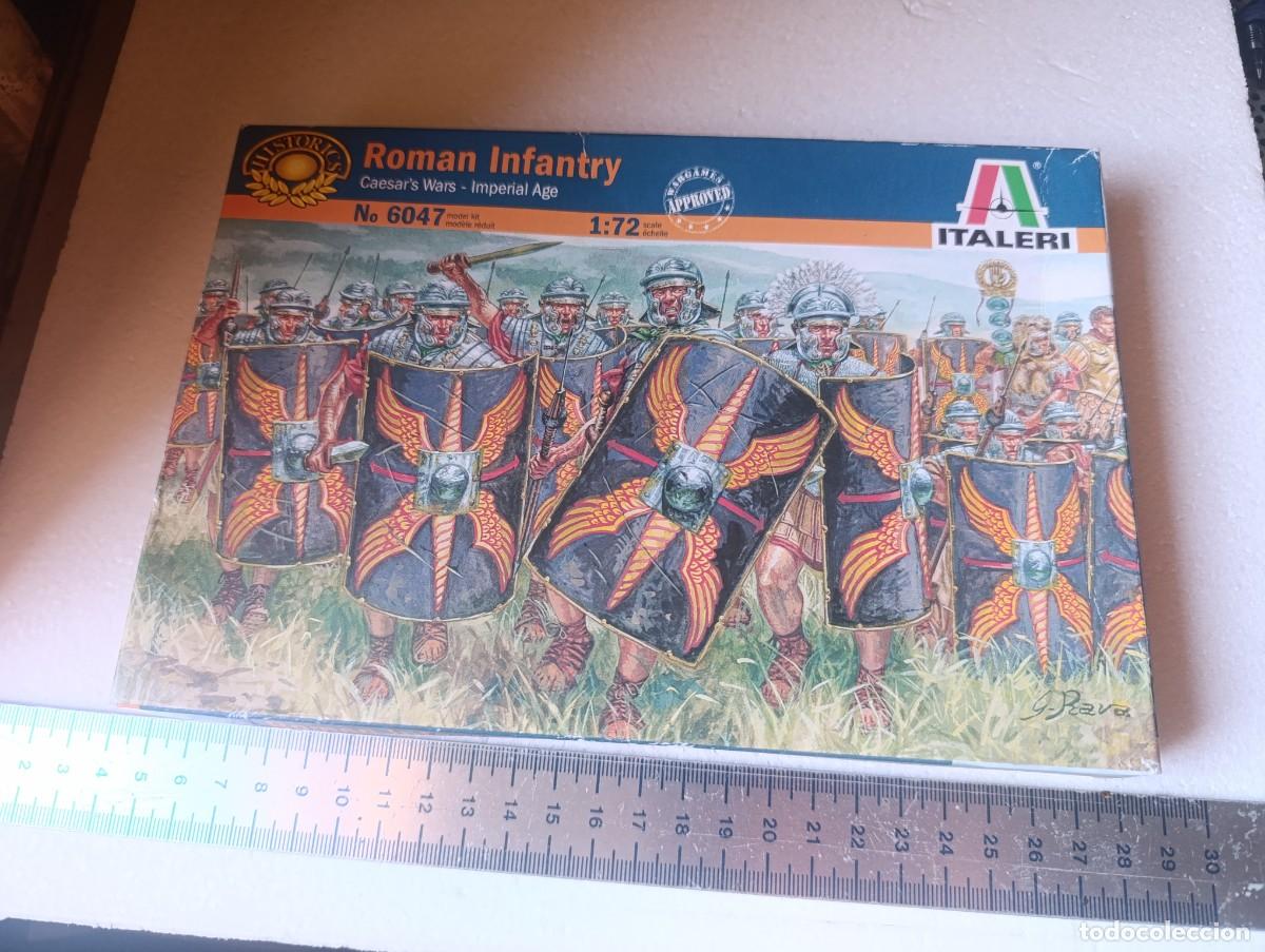 Juguetes antiguos: CAJA SOLDADOS INFANTERIA ROMANA - ESC. 1/72 - ITALERI - ABIERTO - COMPLETO