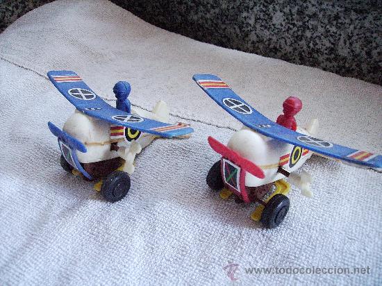 Juguetes antiguos: pareja de aviones - Foto 1