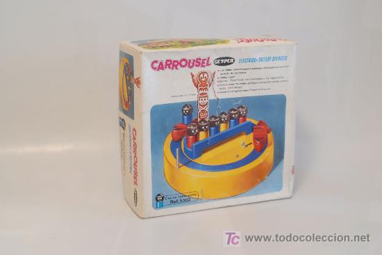 Juguetes antiguos: Carrousel Geyper. Con ocho Indios. Funcionando. - Foto 3