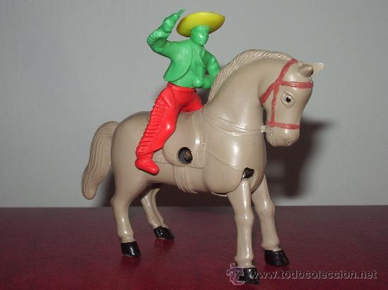 Juguetes antiguos: CABALLO - VAQUERO Cuerda. - Foto 4