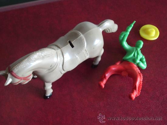 Juguetes antiguos: CABALLO - VAQUERO Cuerda. - Foto 5