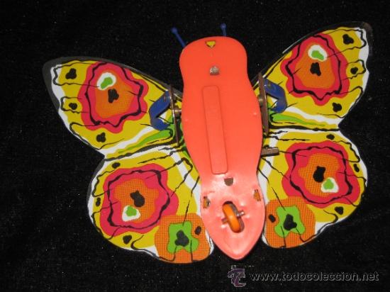 Juguetes antiguos: MARIPOSA DE GISBERT A CUERDA - Foto 3