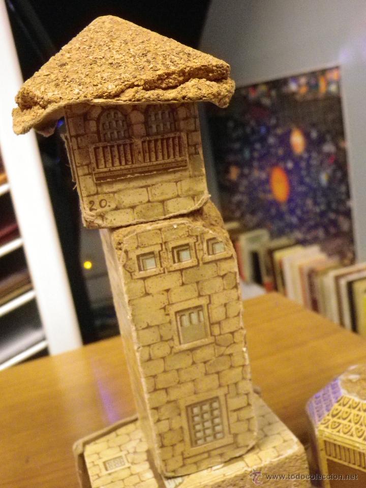 Juguetes antiguos: juego de construcci&oacute;n de corcho. - Foto 3
