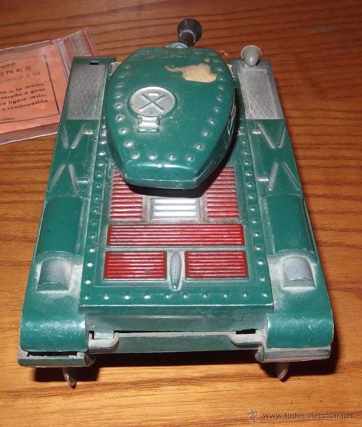 Juguetes antiguos: TANQUE COMANDO,A CUERDA,REF.309,CON INSTRUCCIONES Y LLAVE - Foto 4