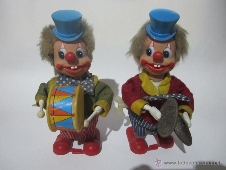 Juguetes antiguos: antiguos payasos de la marca FEBER - Foto 1