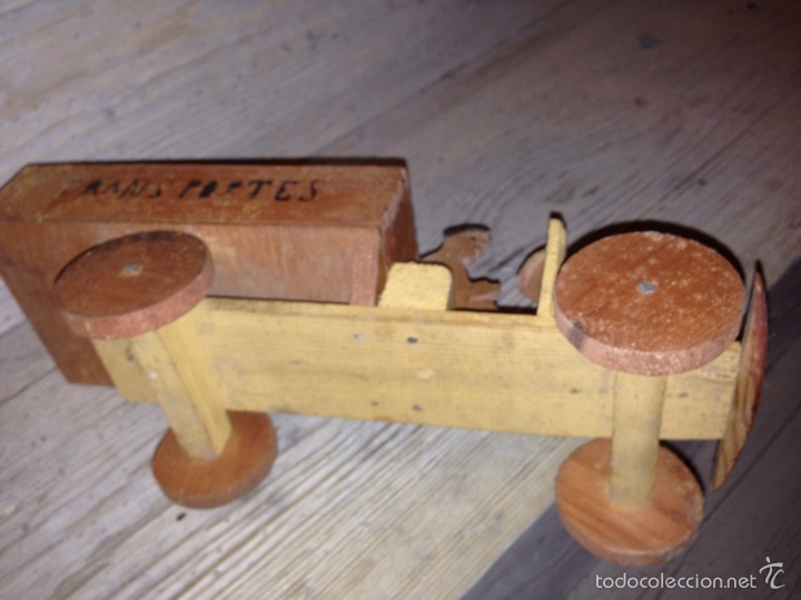 Juguetes antiguos: Camion madera 1930 original de la epoca - Foto 3