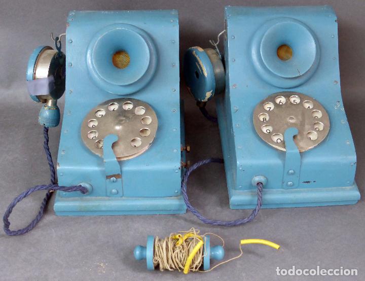 pareja teléfonos infantiles para niños madera a - Buy Old Toys other classic brands at todocoleccion - 72554747