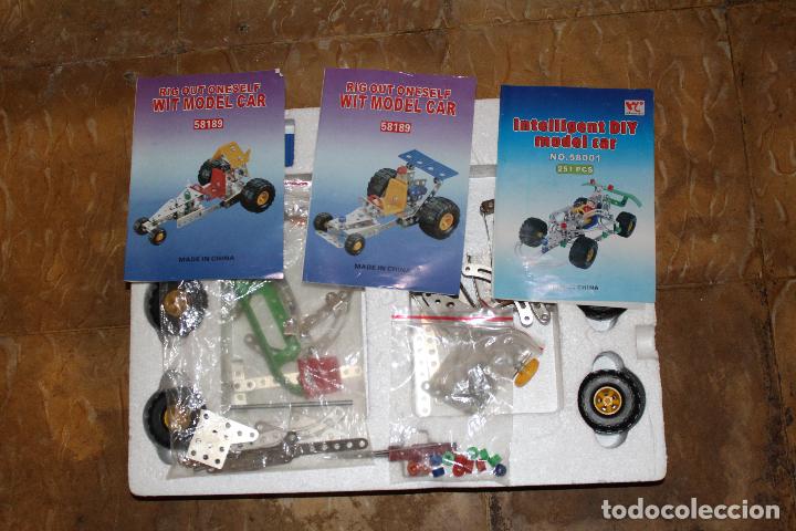 Juguetes antiguos: COCHE DE ARMAR ESTILO COMO MECANO 3 MODELOS - Foto 2