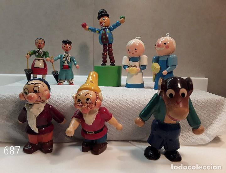 Juguetes antiguos: Figuras en madera - Foto 1
