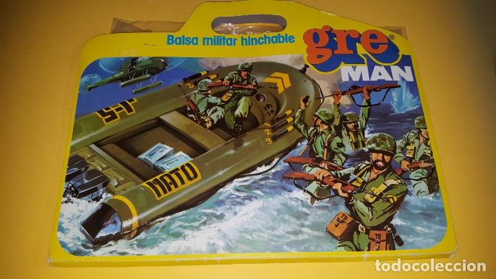 Juguetes antiguos: BALSA MILITAR HINCHABLE GRE MAN - BARCA - - Foto 3