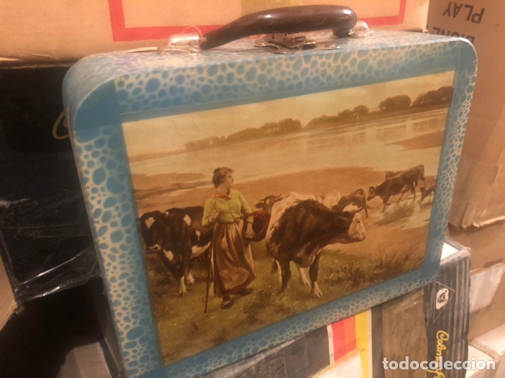 Juguetes antiguos: Maletin madera 1930 a estrenar - Foto 1