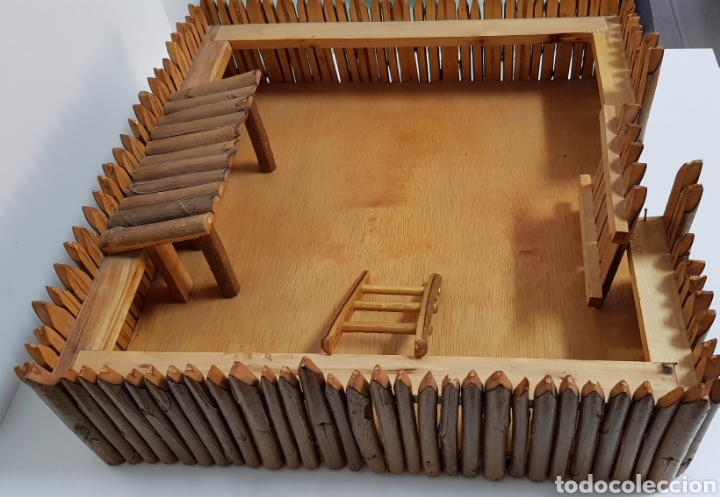Juguetes antiguos: FUERTE DEL OESTE DE MADERA - Foto 4