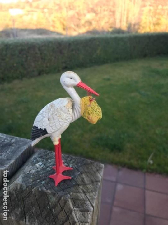 Juguetes antiguos: Cigue&ntilde;a, celuloide, original - Foto 3
