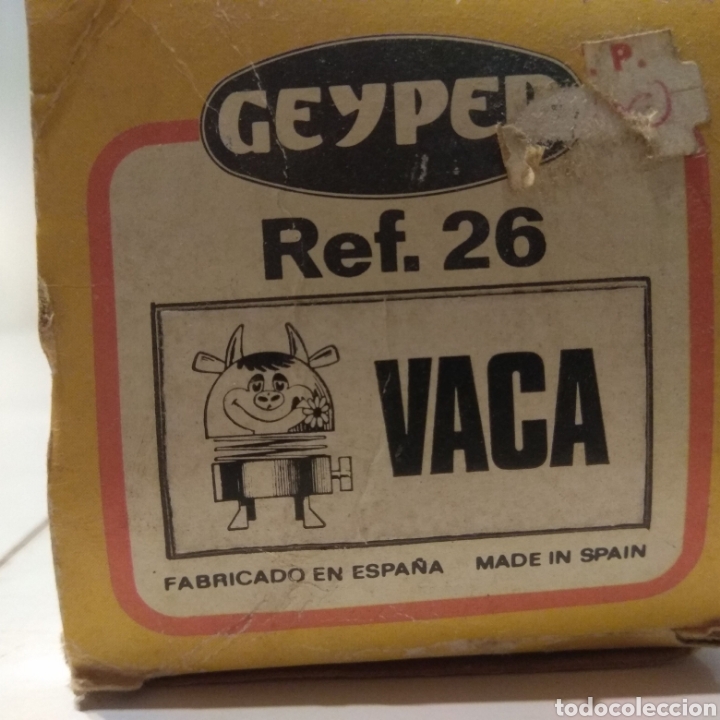 Juguetes antiguos: Vaca a resorte de Geyper - Foto 4