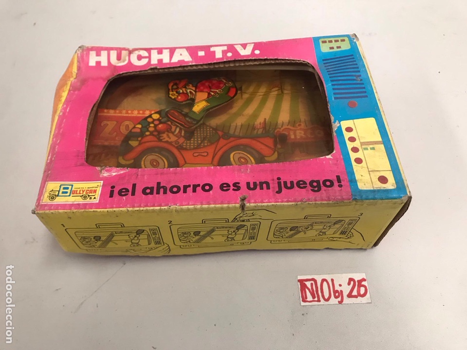 Juguetes antiguos: Hucha TV circo Bullycan - Foto 2