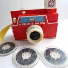 Juguetes antiguos: CAMARA DE FOTOS FISHER PRICE - MODELO VIEW MASTER - COMPLETO CON LOS TRES DISCOS - RARO. Lote 197705815