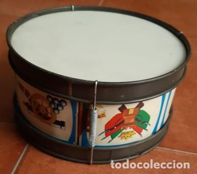 Juguetes antiguos: TAMBOR DE DOMENECH+, DE PL&Aacute;STICO Y LATA - Foto 2