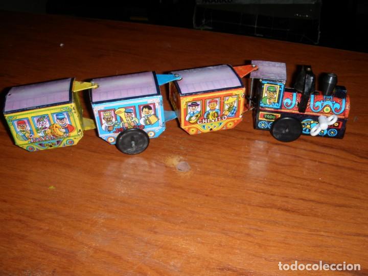 Juguetes antiguos: ANTIGUO TREN A CUERDA DE EGE FUNCIONANDO - Foto 1