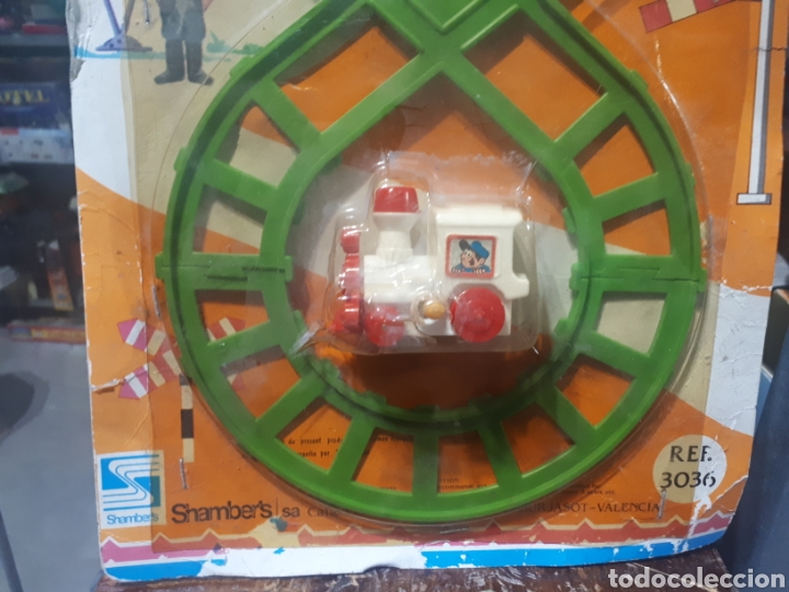 Juguetes antiguos: TREN CON RESORTE TRAIN SHAMBERS EN BLISTER REF. 3036 - Foto 3