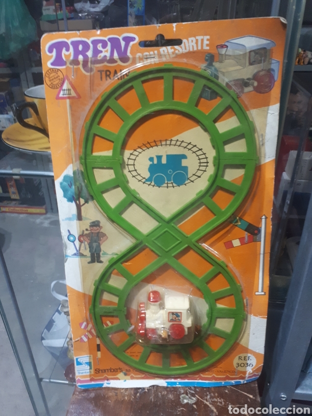 Juguetes antiguos: TREN CON RESORTE TRAIN SHAMBERS EN BLISTER REF. 3036 - Foto 1