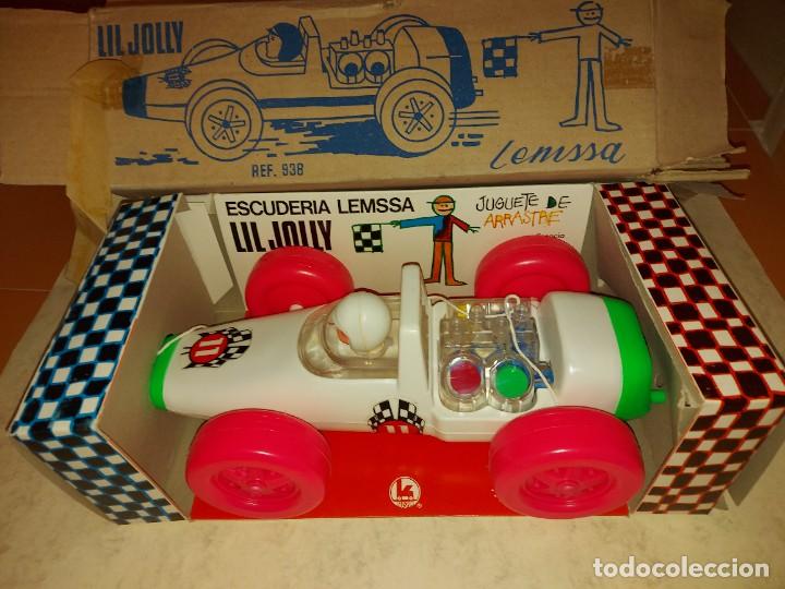 Juguetes antiguos: COCHE DE CARRERAS, ESCUDERIA LEMSSA - JUEGO DE ARRASTRE