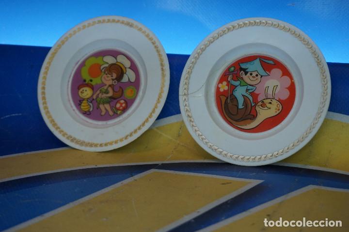 Juguetes antiguos: 2 Platos de juguete marca PSE. - Foto 1
