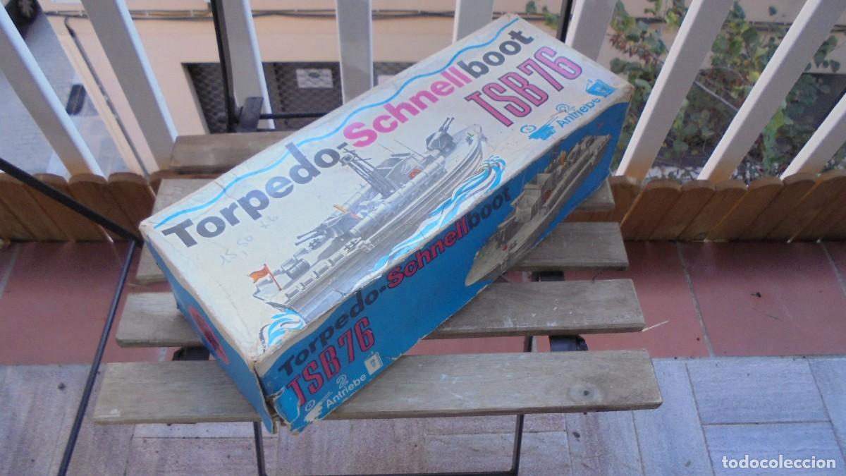 Juguetes antiguos: Torpedo schnell boot TSB76 marca Antriebe - Foto 1