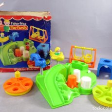 Juguetes antiguos: PARQUE INFANTIL FISHER PRICE PLAYGROUND FAMILY PLAY 1986 CON CAJA. Lote 378131294