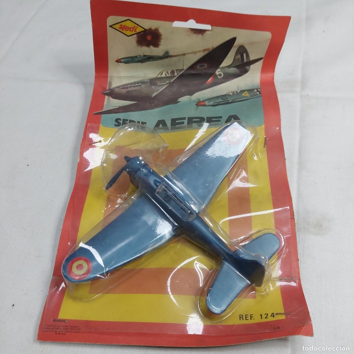 Juguetes antiguos: Avi&oacute;n de combate Hedi en blister - Foto 1