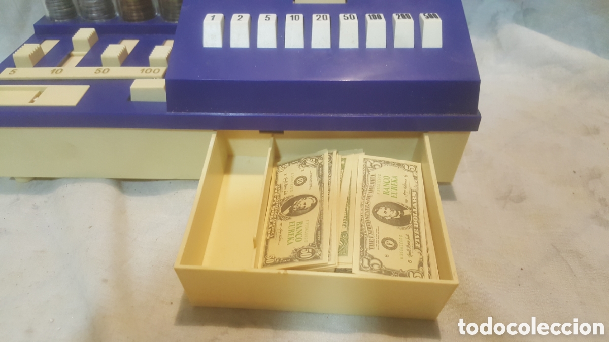 Juguetes antiguos: CAJA REGISTRADORA DE EUREKA REF.303 EN CAJA - Foto 7