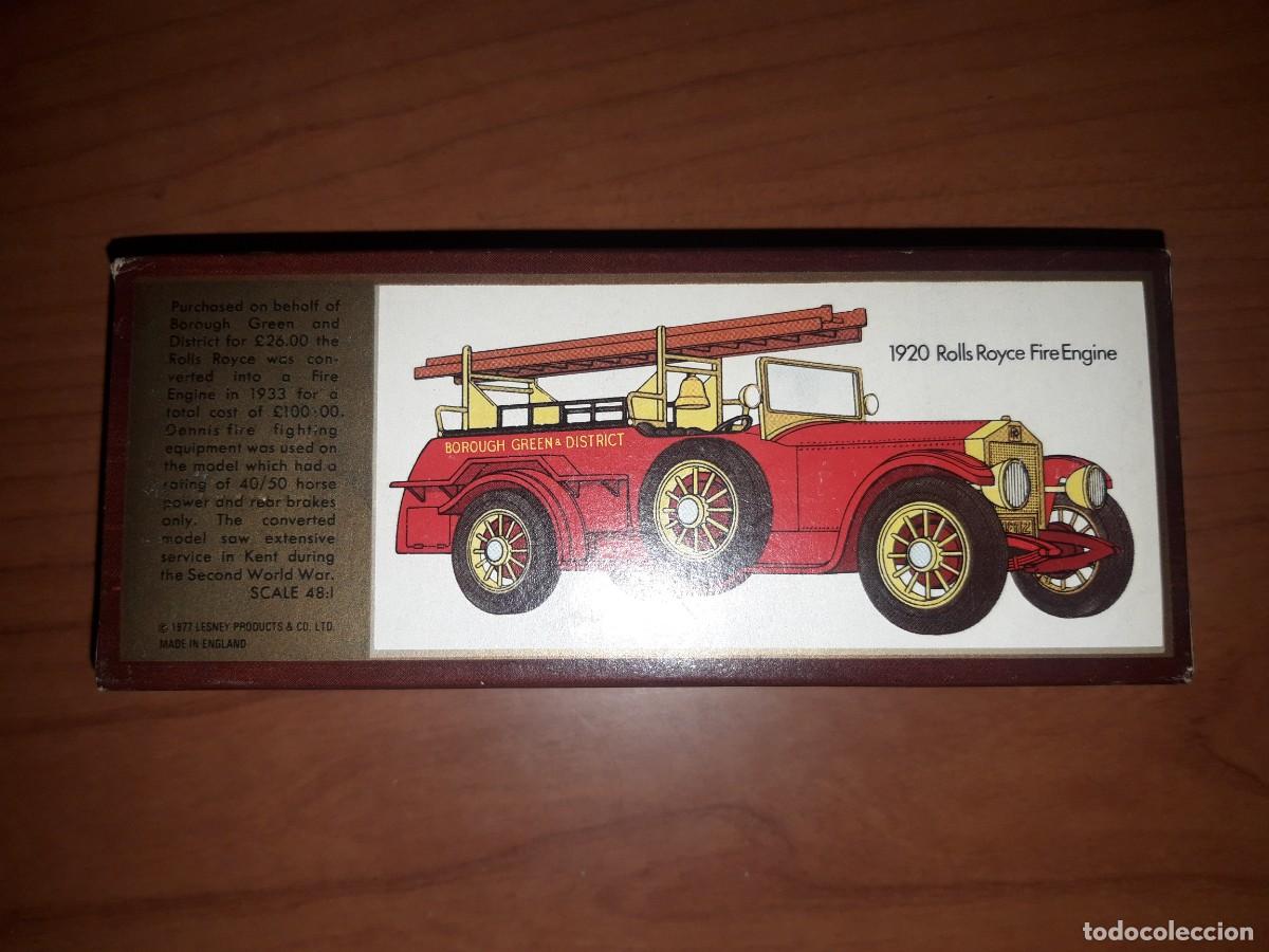 Juguetes antiguos: MATCHBOX YESTERYEAR 1920 Rolls-Royce Fire Engine (Y-6) - Foto 2