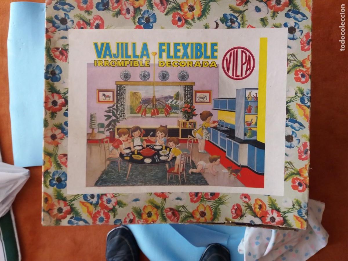 Juguetes antiguos: Vajilla flexible Vilpa - Foto 1