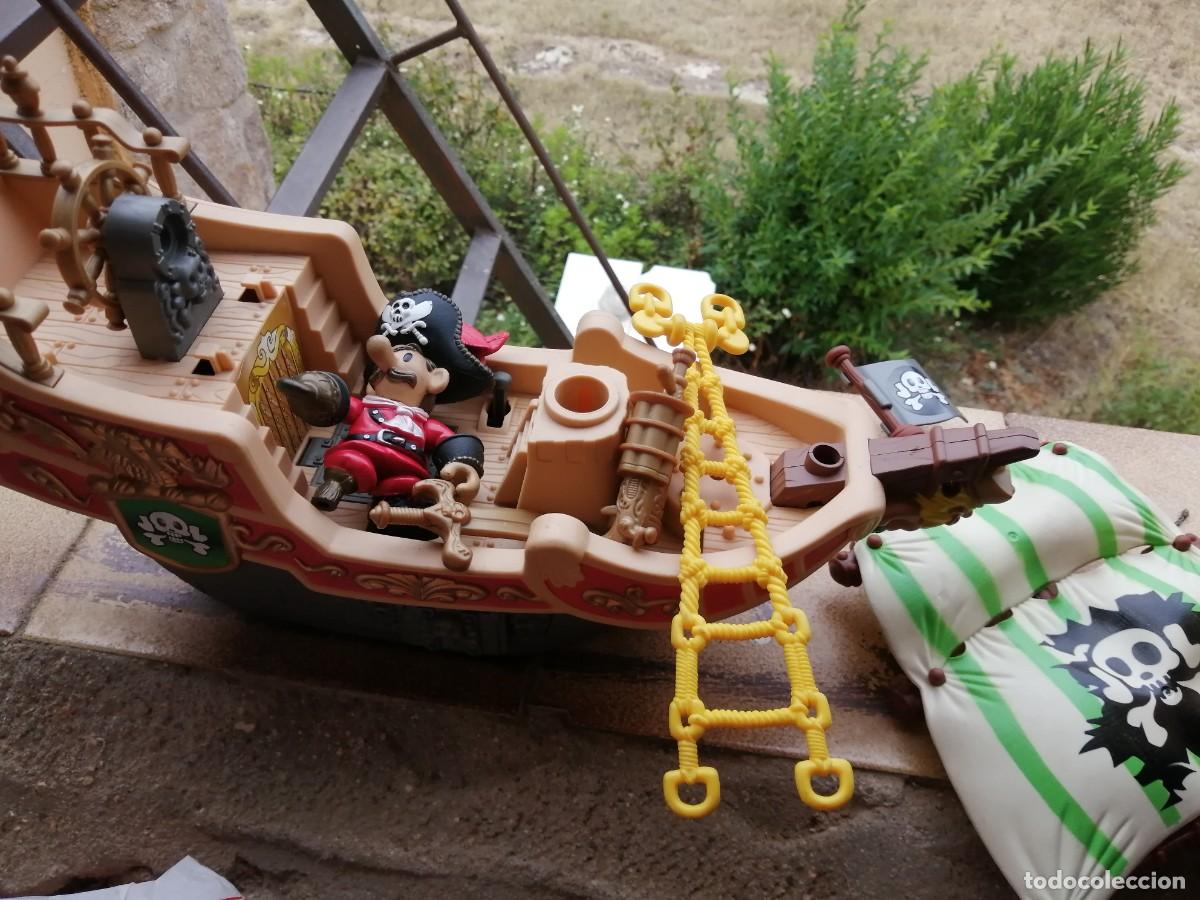 Juguetes antiguos: BARCO PIRATA, UNOS 40 CMS - Foto 2