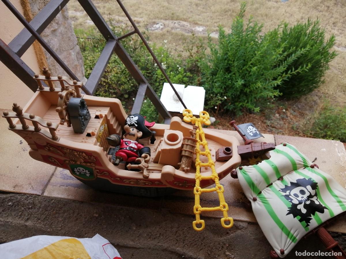 Juguetes antiguos: BARCO PIRATA, UNOS 40 CMS - Foto 1