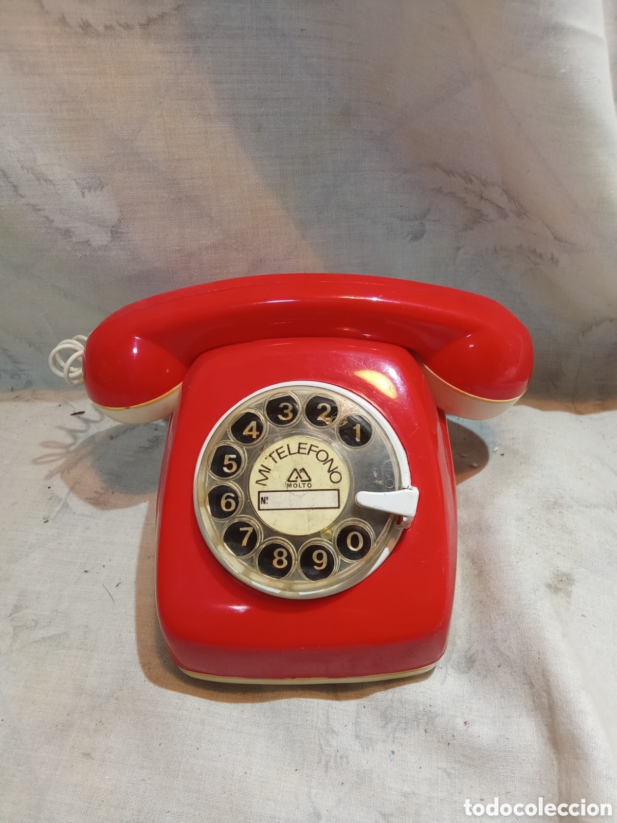 Juguetes antiguos: TEL&Eacute;FONO ROJO DE MOLTO EN CAJA - Foto 2