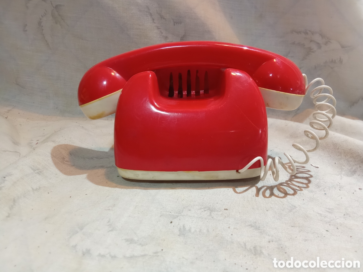 Juguetes antiguos: TEL&Eacute;FONO ROJO DE MOLTO EN CAJA - Foto 4